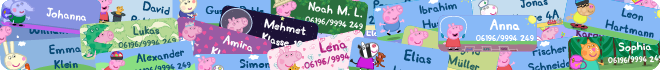 Peppa Wutz Namensaufkleber
