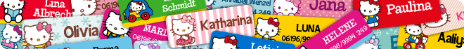 Hello Kitty Namensaufkleber