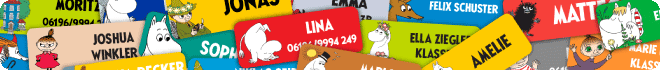 Moomin Namensaufkleber