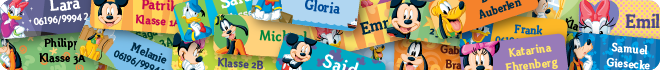 Disney Namensaufkleber