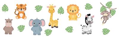 Wandsticker: Dschungel-Tiere