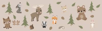 Wandsticker: Waldtiere