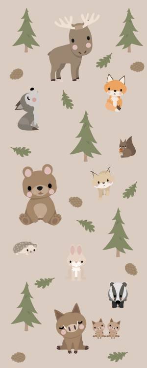 Wandsticker: Waldtiere