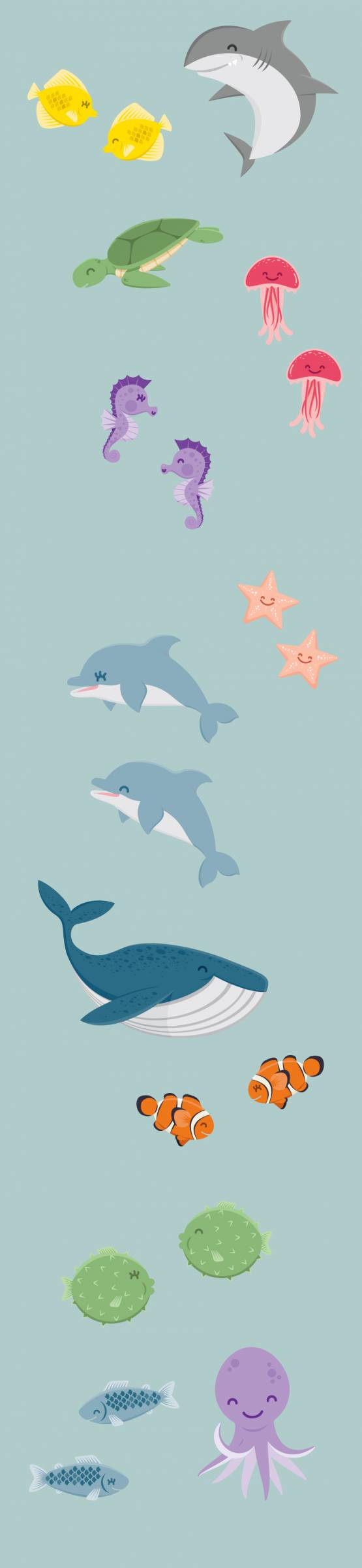 Meereswelten Wandsticker 🐋 Perfekt für das Kinderzimmer