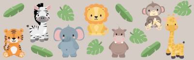 Wandsticker: Dschungel-Tiere