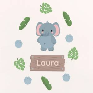 Tür-Sticker, türaufkleber für das Kinderzimmer mit Elefant