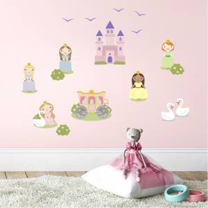Wand mit Prinzessin dekorieren