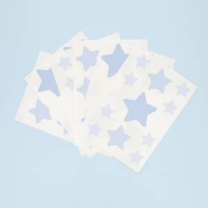 Sternförmige Wandsticker mit blauen Sternen