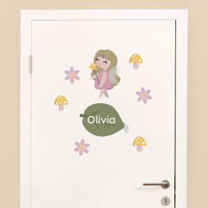 Tür-Sticker mit rosa Fee