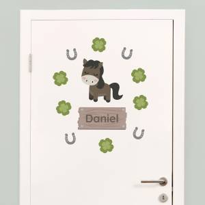 Tür Sticker, tür aufkleber für das Kinderzimmer mit pferd