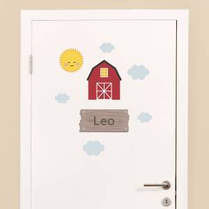 Tür Sticker, tür aufkleber für das Kinderzimmer mit bauernhaus