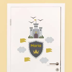 Tür-Sticker mit Burg