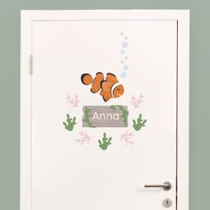 Tür-Sticker mit Clownfisch