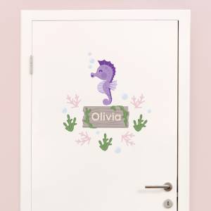 Tür-Sticker mit Seepferd