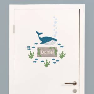 Tür-Sticker mit Wal