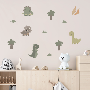 Wand-Sticker mit Dinos