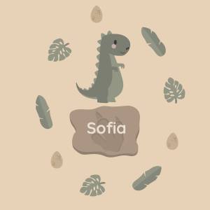 Türsticker mit Dinosauriern
