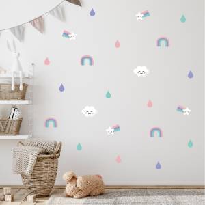 Wand-Sticker mit Regenbogen