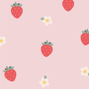 Erdbeer-Wandtattoo