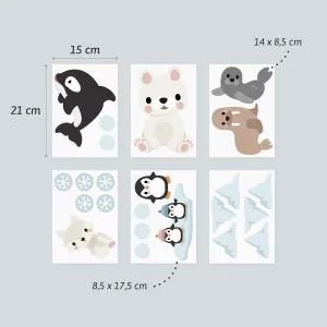 Wandtattoo: Arktische Tiere