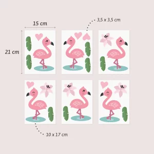 Wandtattoo mit Flamingo