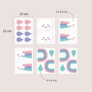 Wand-Sticker mit Regenbogen