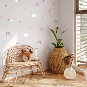 Wand-Sticker mit Regenbogen