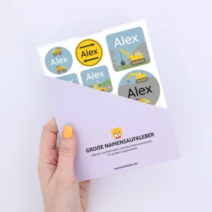 Große Namensaufkleber und Aufkleber