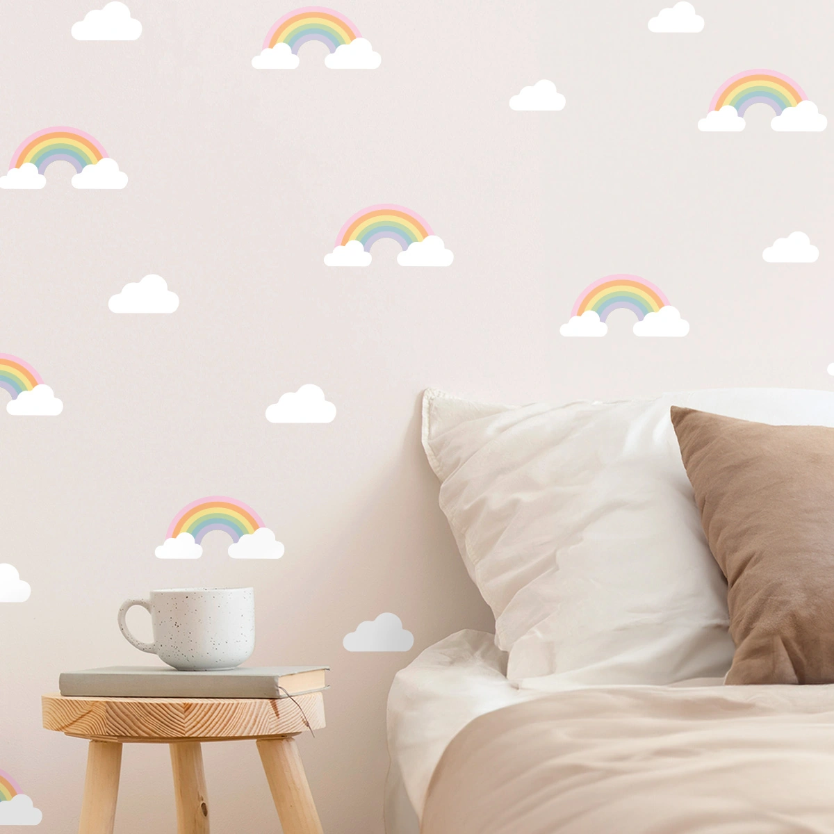 Wandtattoo Regenbogen Pastell