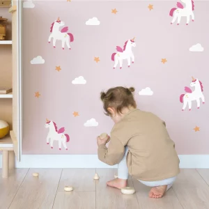 Einhorn mit Flügeln Wandstattos für das Kinderzimmer