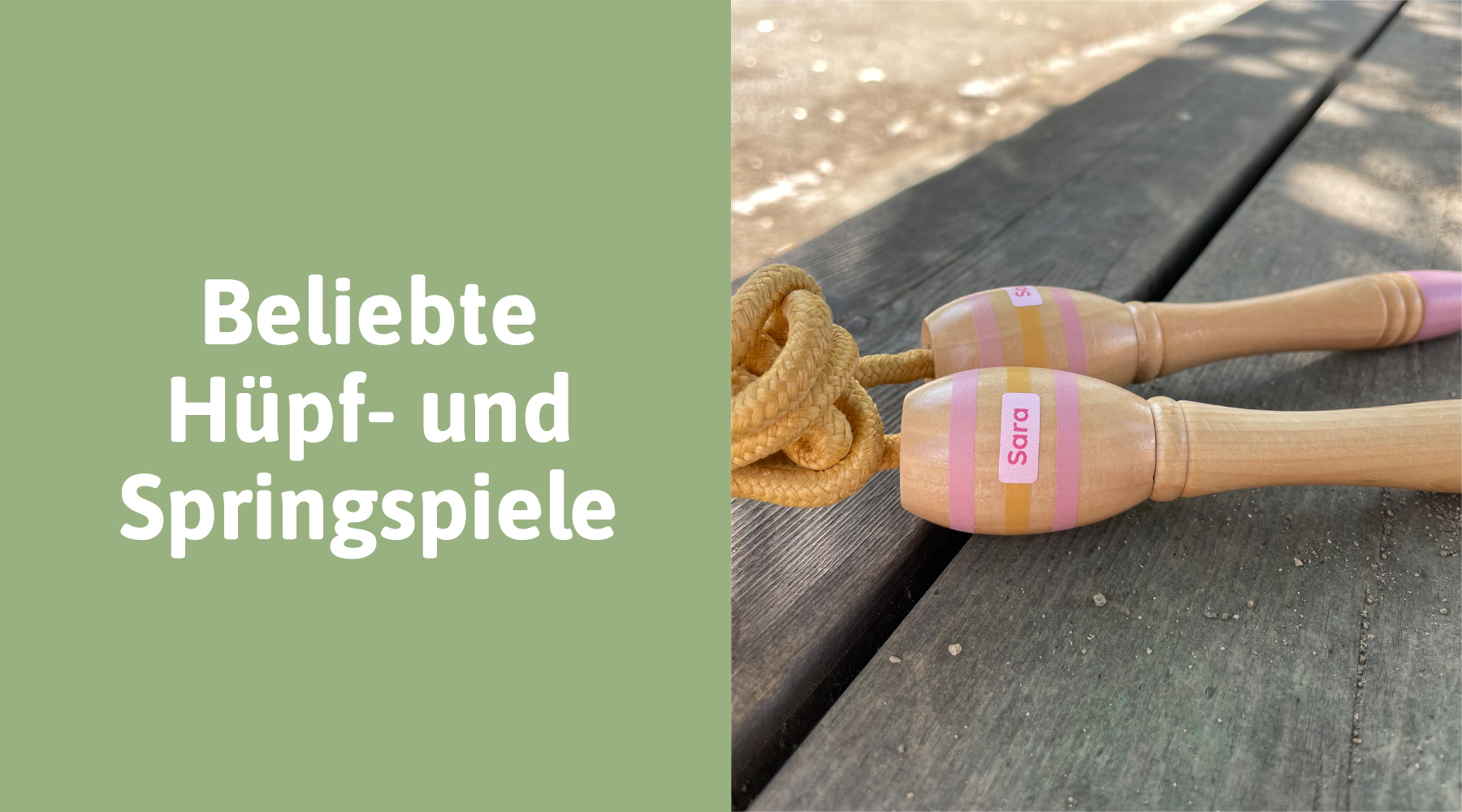 Springseil mit Klebekerlchen Namensaufkleber