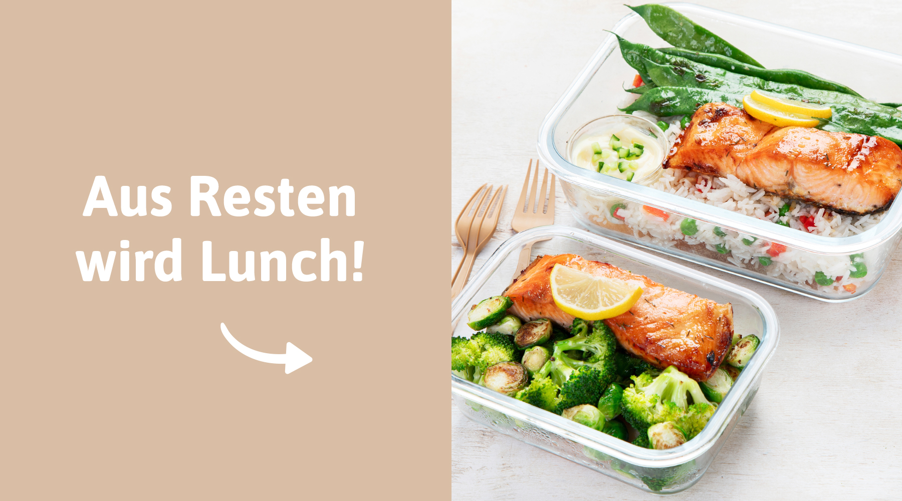 Lunchbox-Tapas mit Lachs, Brokkoli und Reis – Meal Prep Tipp