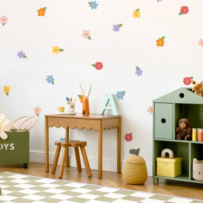 Wandtattoo Wildblumen