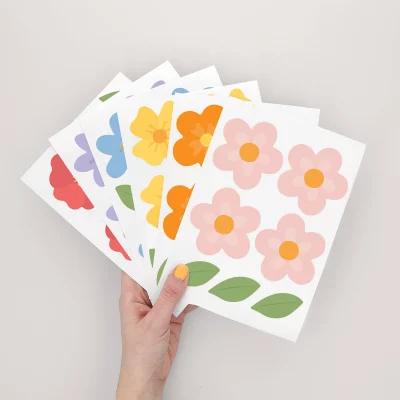 Wandtattoo Wildblumen